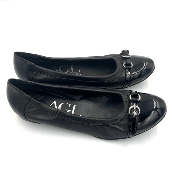 AGL Cap Toe Leather Ballet Flat- size 10.5 - Picture 3 of 11
